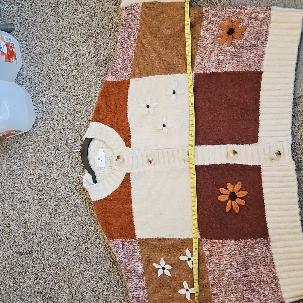 Luna Ivy By Anthropologie  Patchwork Women's Sweater - Picture 5 of 8